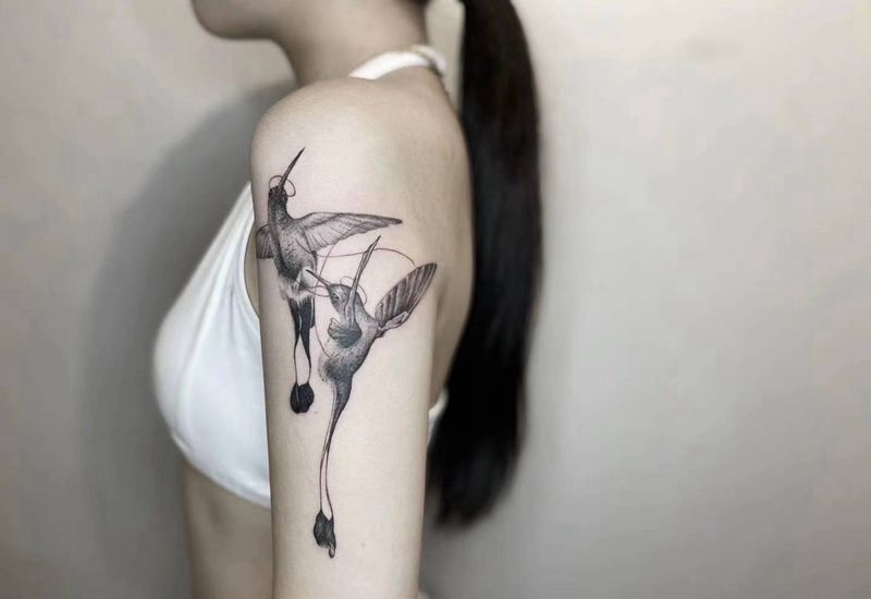 飞鸟纹身图片_手臂纹身图案