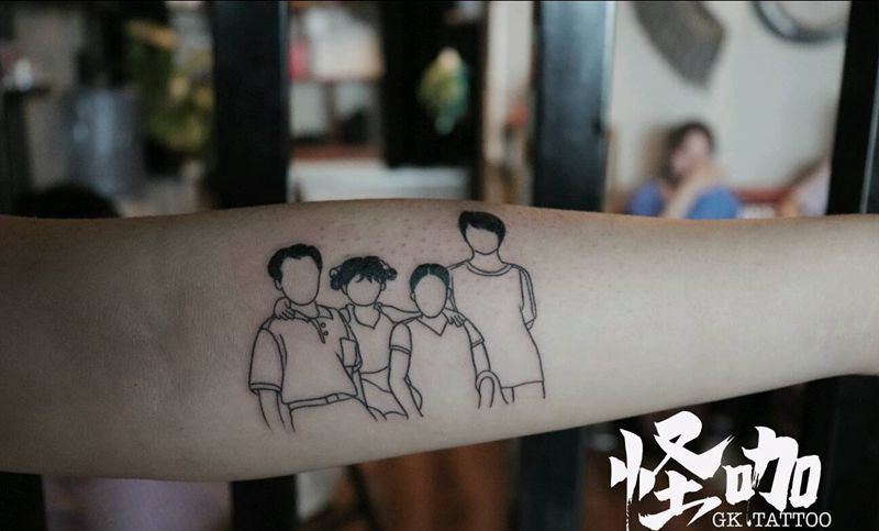 简笔纹身图片_手臂纹身图案