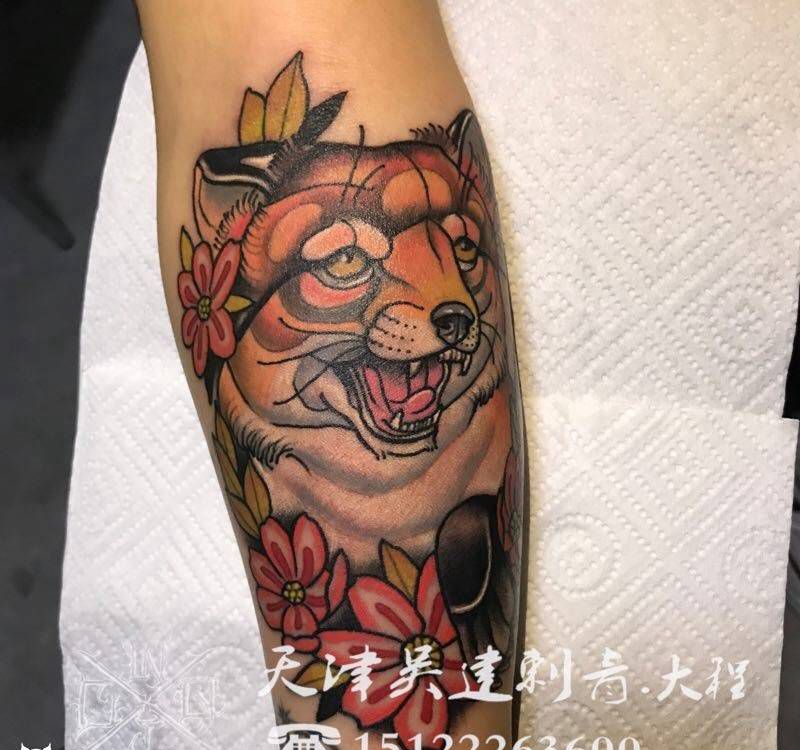 本店大程师傅作品纹身图片_