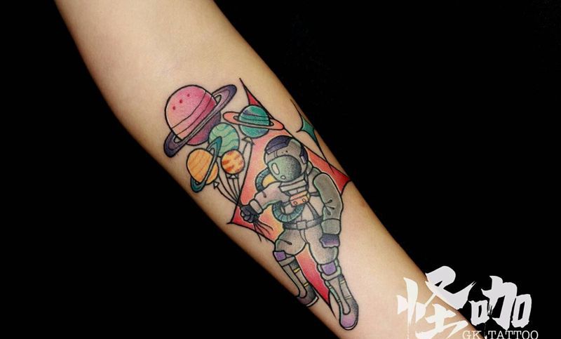 宇航员纹身图片_