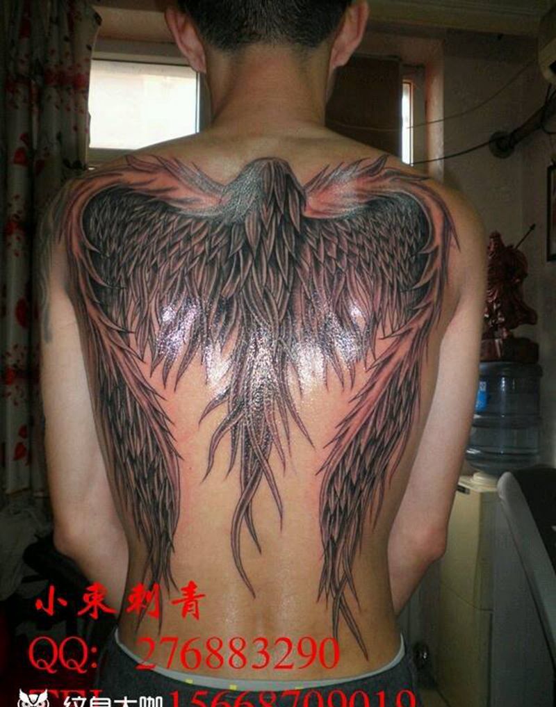 有翅膀的纹身图片_