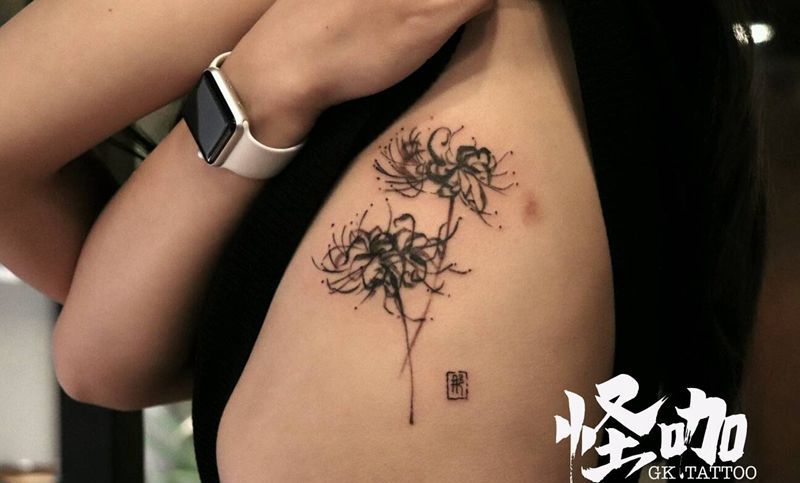 彼岸花纹身图片_