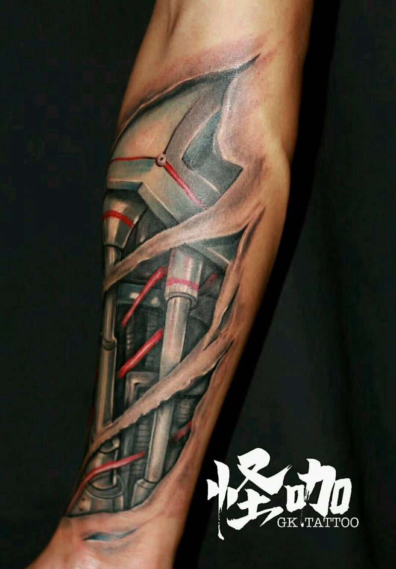 机械臂纹身图片_