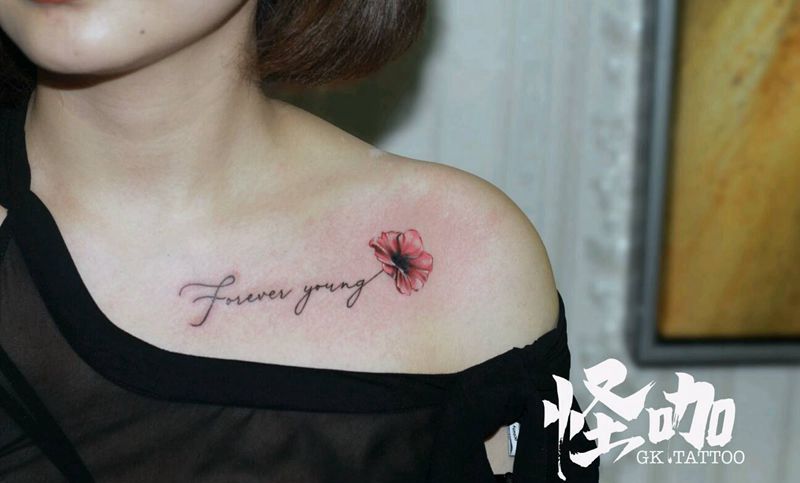 锁骨纹身纹身图片_肩部纹身图案