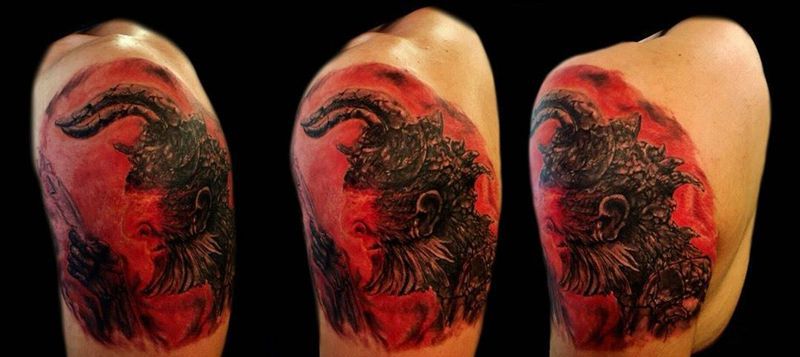 温柔的撒旦！纹身图片_欧美写实纹身图案