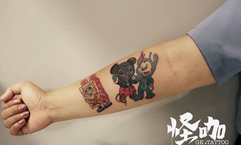 动漫纹身图片_手臂纹身图案