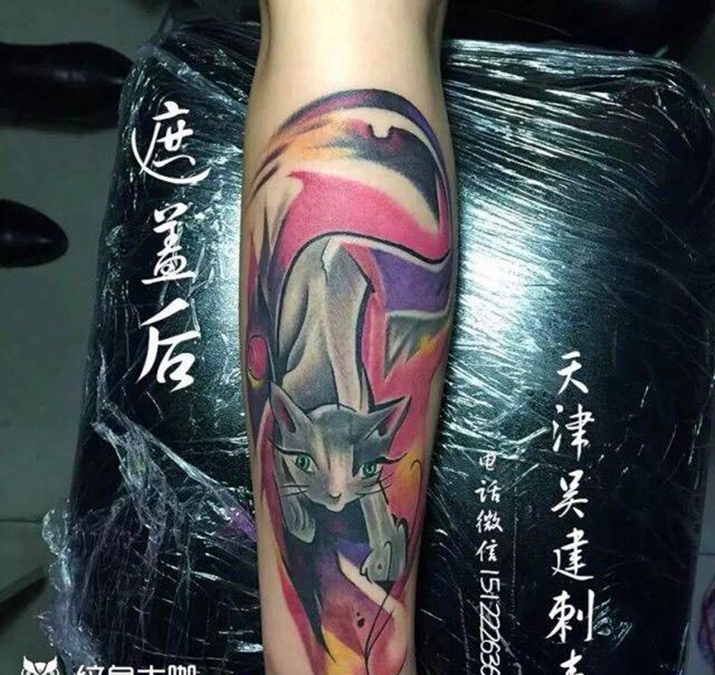 吴建刺青纹身图片_