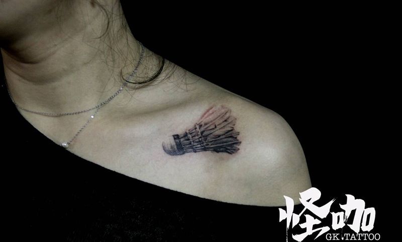 羽毛球纹身图片_
