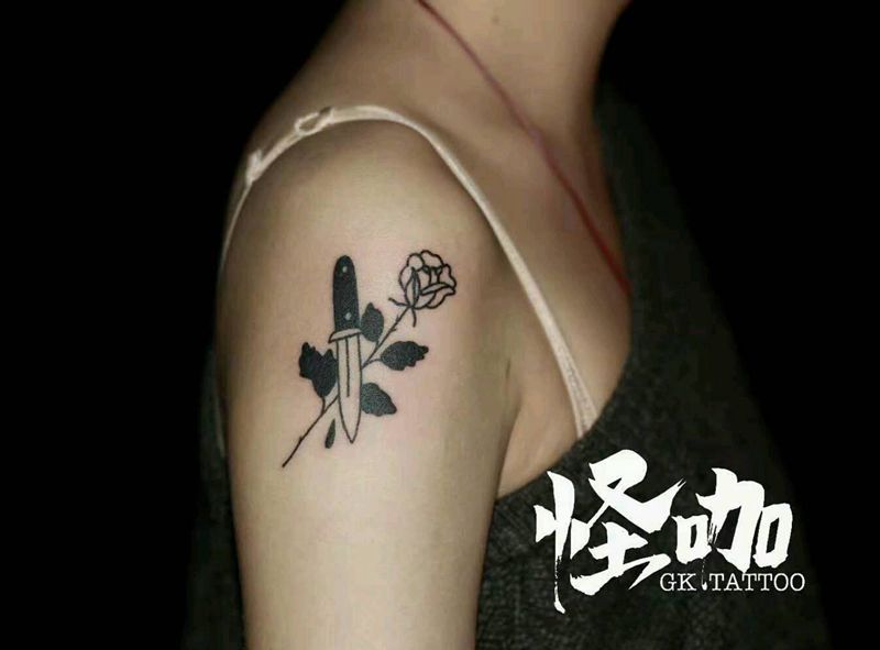 黑灰school纹身图片_