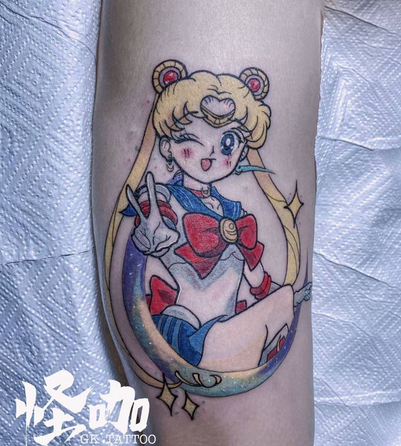 美少女战士纹身图片_手臂纹身图案