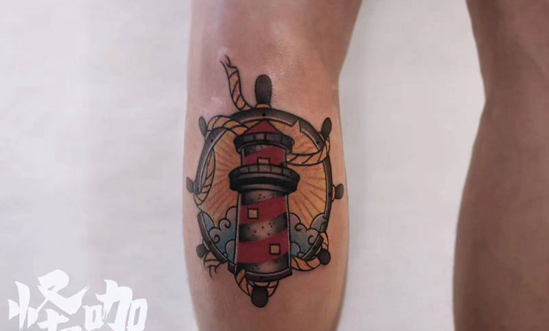 old school纹身图片_腿部Old School纹身图案