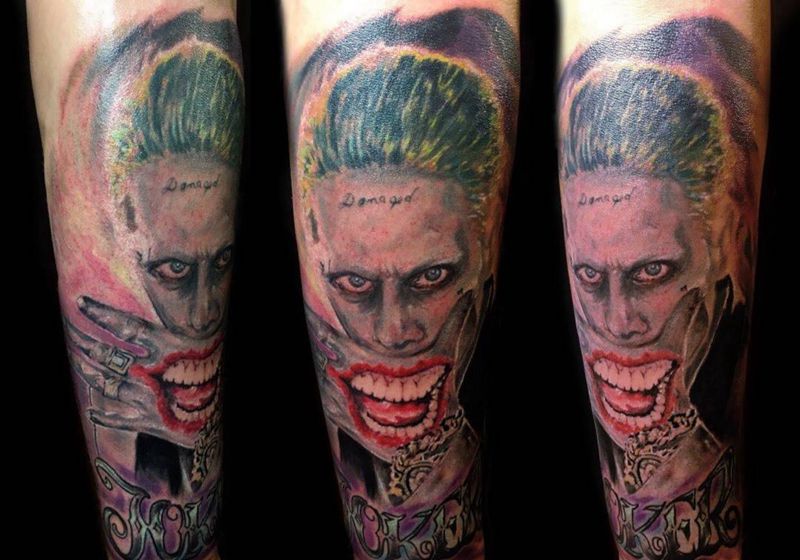 自杀小队纹身图片_欧美写实肖像人物成品纹身图案