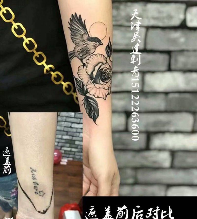 遮盖纹身图片_