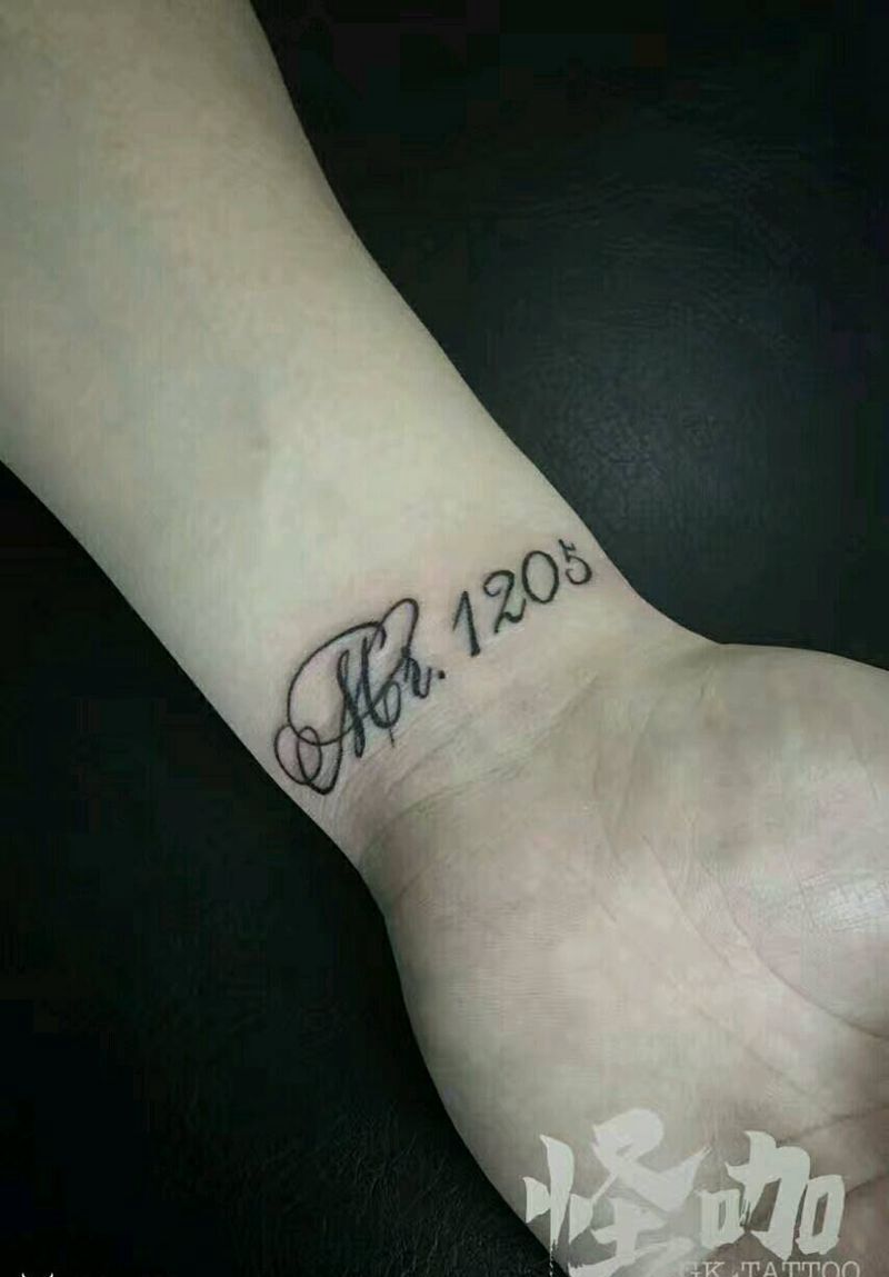 花体字纹身图片_手臂欧美原创花体字成品纹身图案