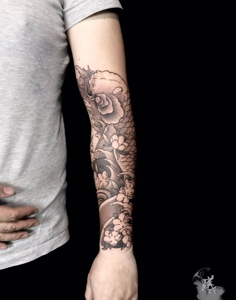 花臂纹身图片_