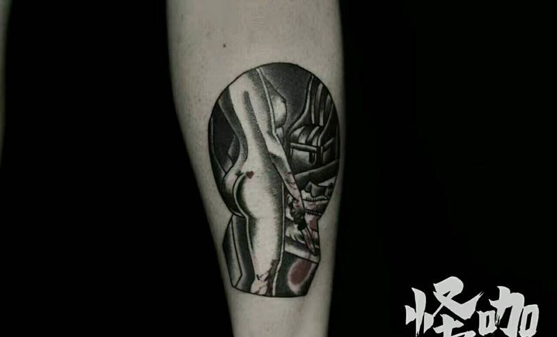 school纹身图片_手臂欧美人物原创成品纹身图案