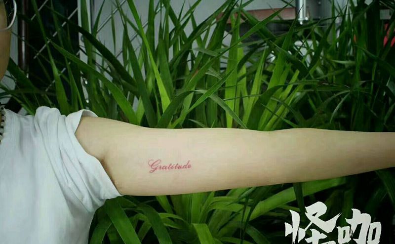 字体纹身图片_手臂欧美字符原创成品纹身图案