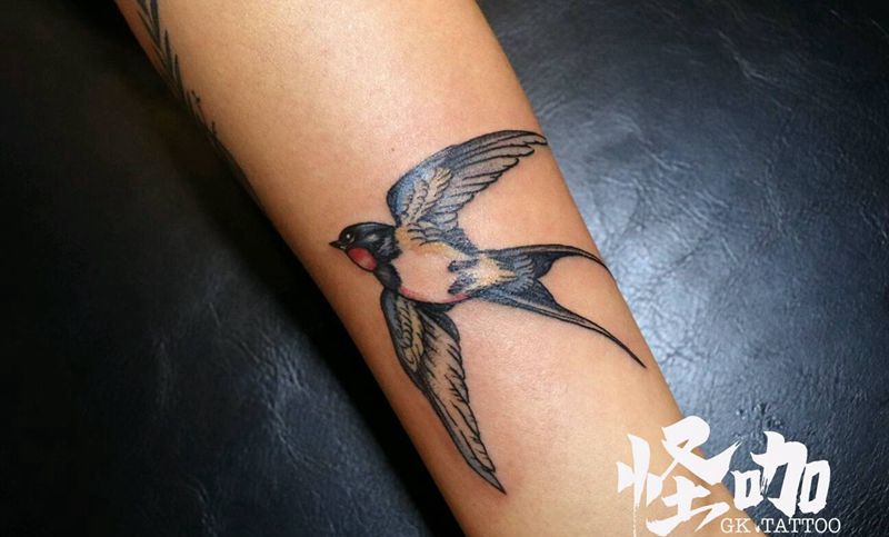 燕子纹身图片_