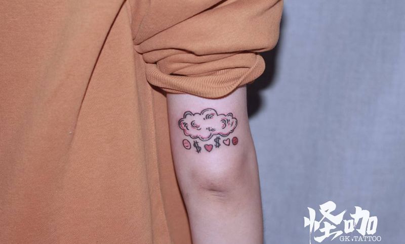 可可爱爱没有脑袋纹身图片_手臂纹身图案