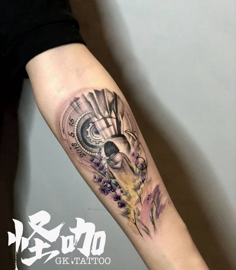 写实女孩tattoo纹身图片_手臂欧美写实纹身图案