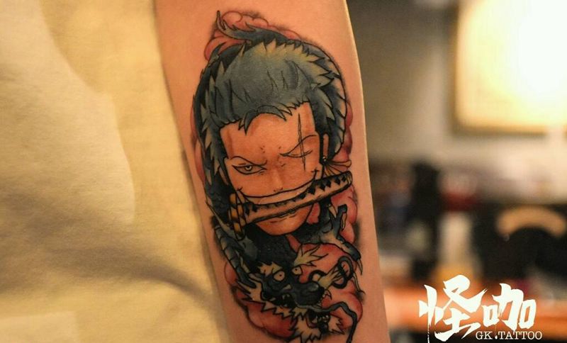 海贼王纹身图片_手臂纹身图案