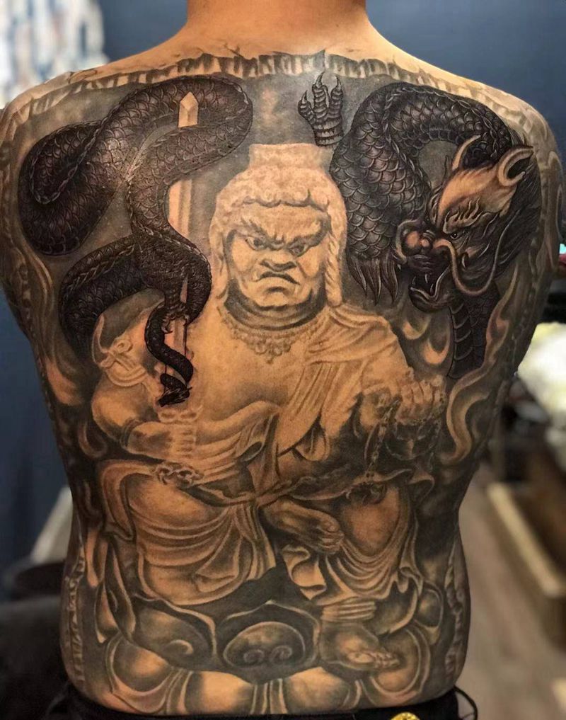 修改作品纹身图片_背部新传统纹身图案