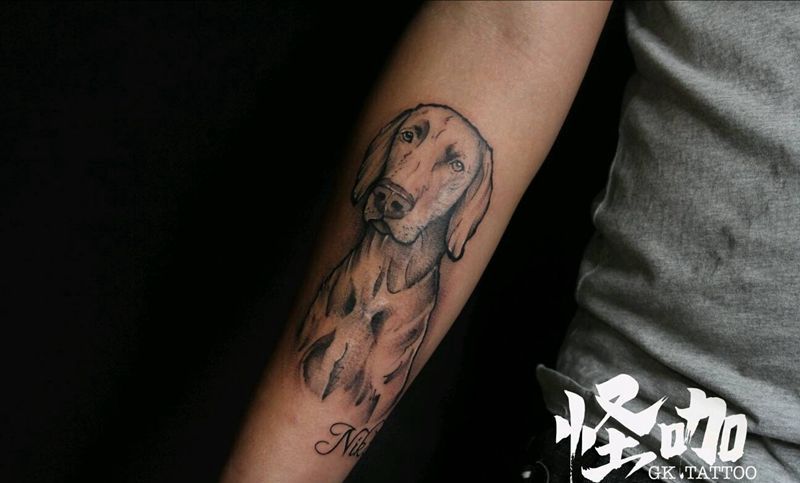 狗纹身图片_