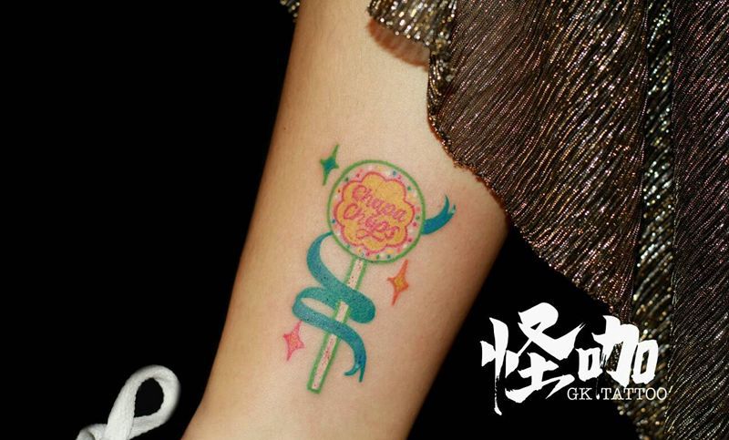 棒棒糖纹身图片_