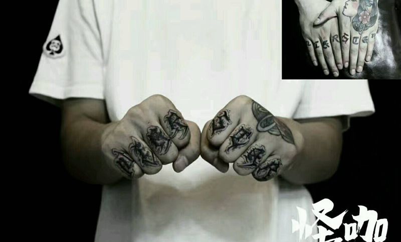 改图作品纹身图片_手部欧美字符原创成品纹身图案