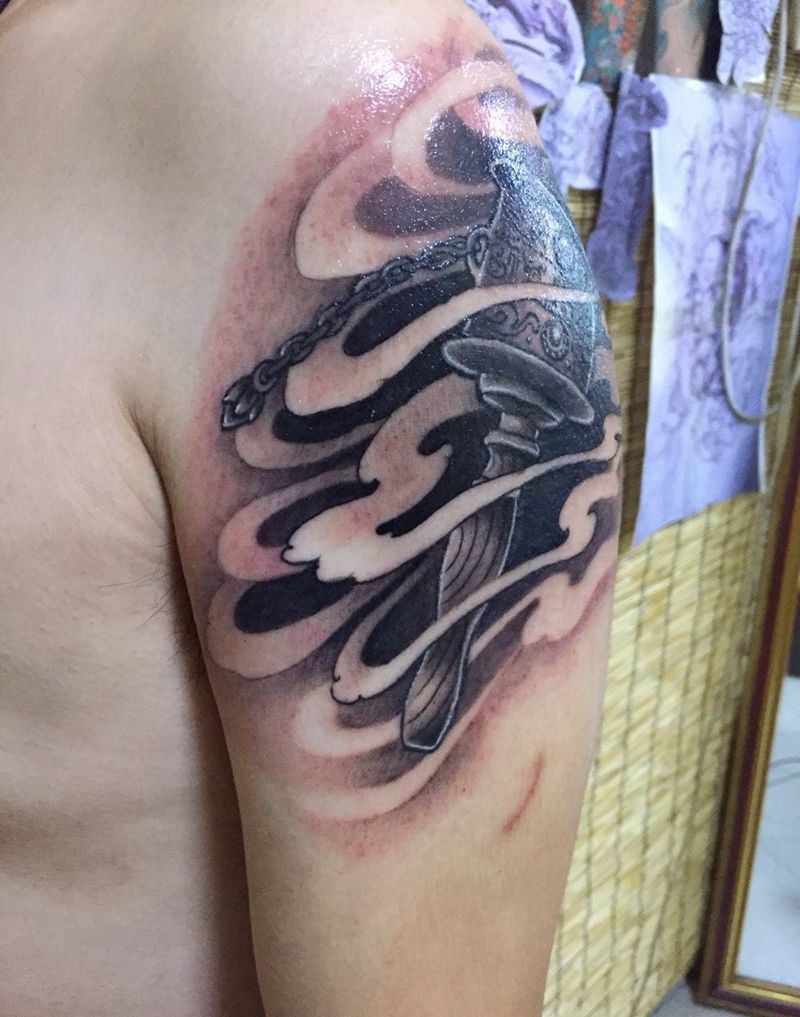 转经筒纹身图片_