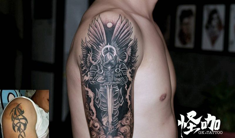 旧纹身遮盖纹身图片_手臂纹身图案