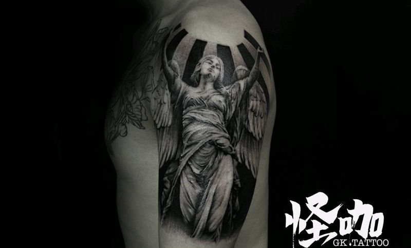 圣母玛利亚纹身图片_