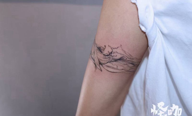 清新臂环tattoo纹身图片_手臂纹身图案