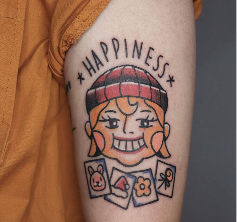 school女孩子纹身图片_Old School纹身图案