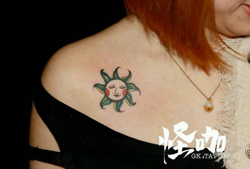 太阳纹身图片_