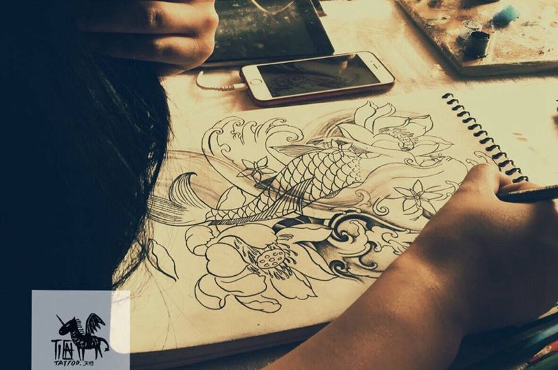 画画ing纹身图片_手稿插画欧美传统习俗写实图腾静物原创纹身图案