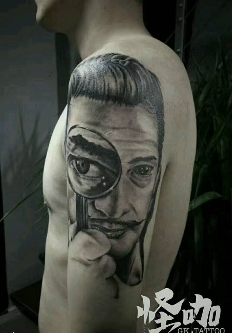 写实作品纹身图片_手臂写实人物原创成品纹身图案