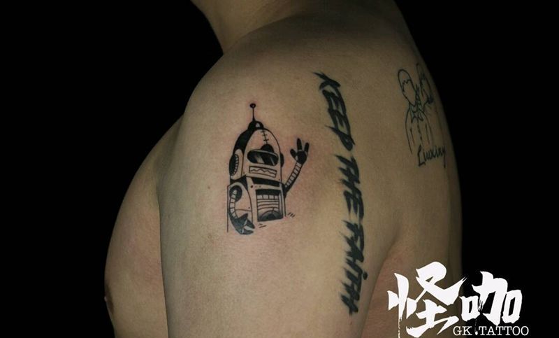 小机器人纹身图片_