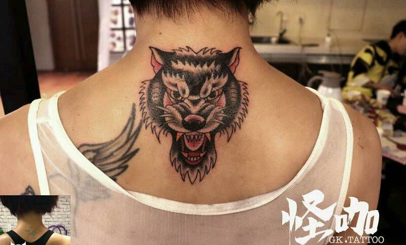 school老虎（疤痕遮盖）纹身图片_