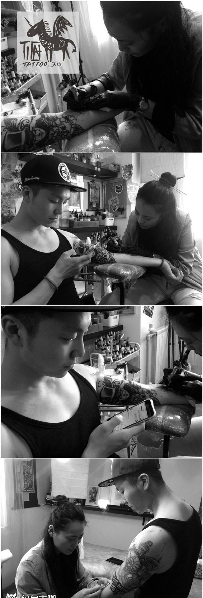 花臂纹身图片_成品手臂欧美原创静物纹身图案