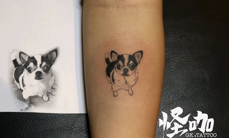狗狗纹身图片_