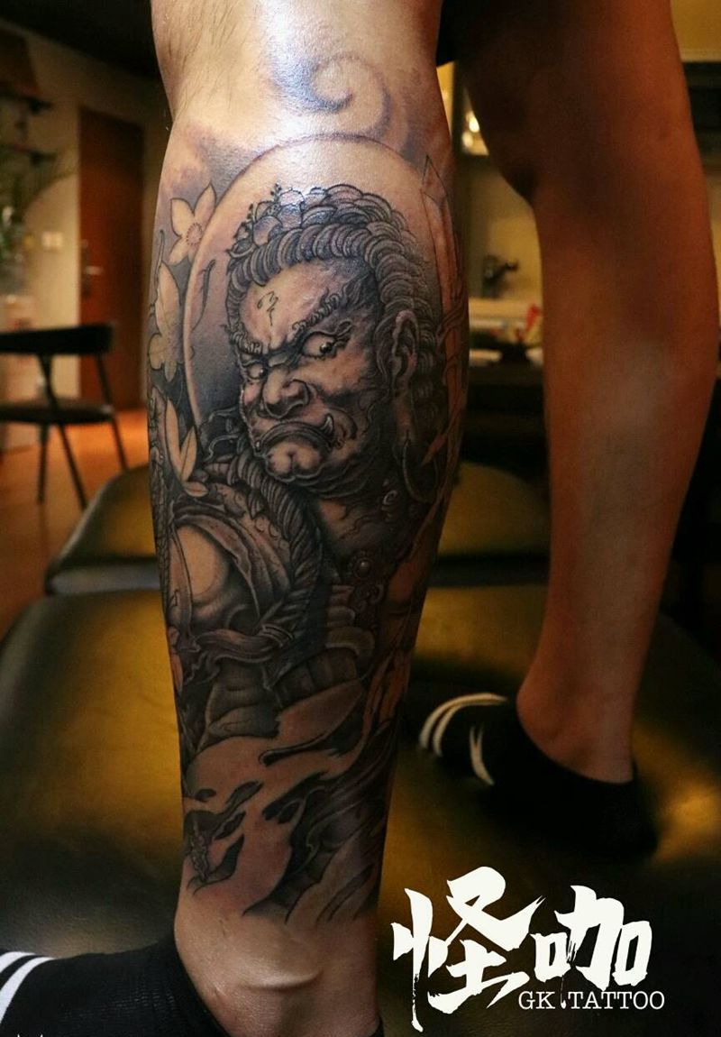 不动明王纹身图片_
