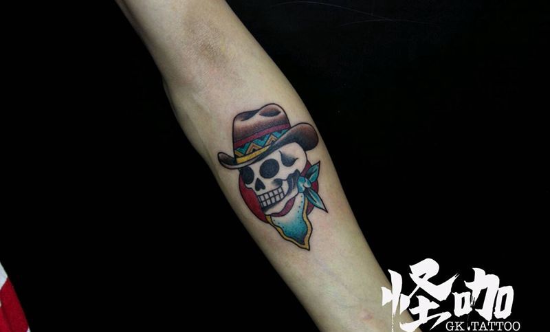 School骷髅纹身图片_
