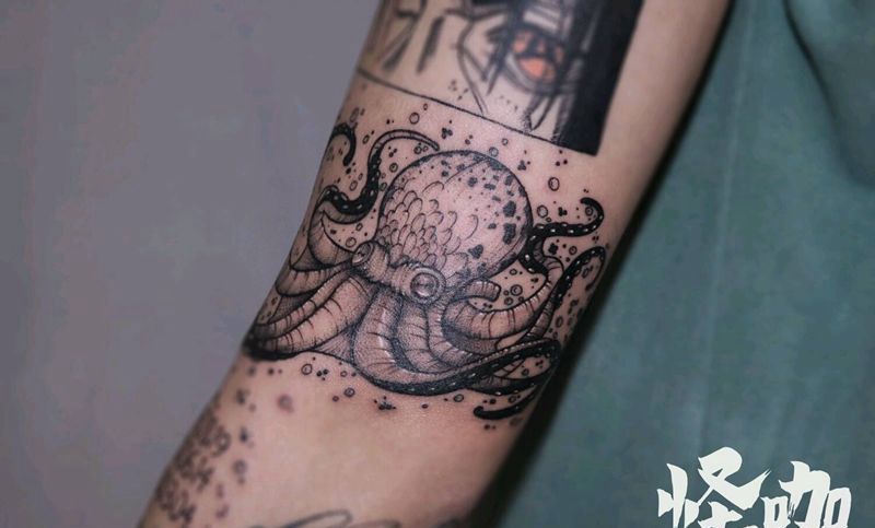 克苏鲁纹身图片_手臂纹身图案