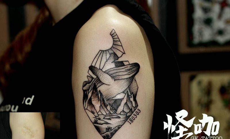 疤痕遮盖纹身图片_手臂纹身图案