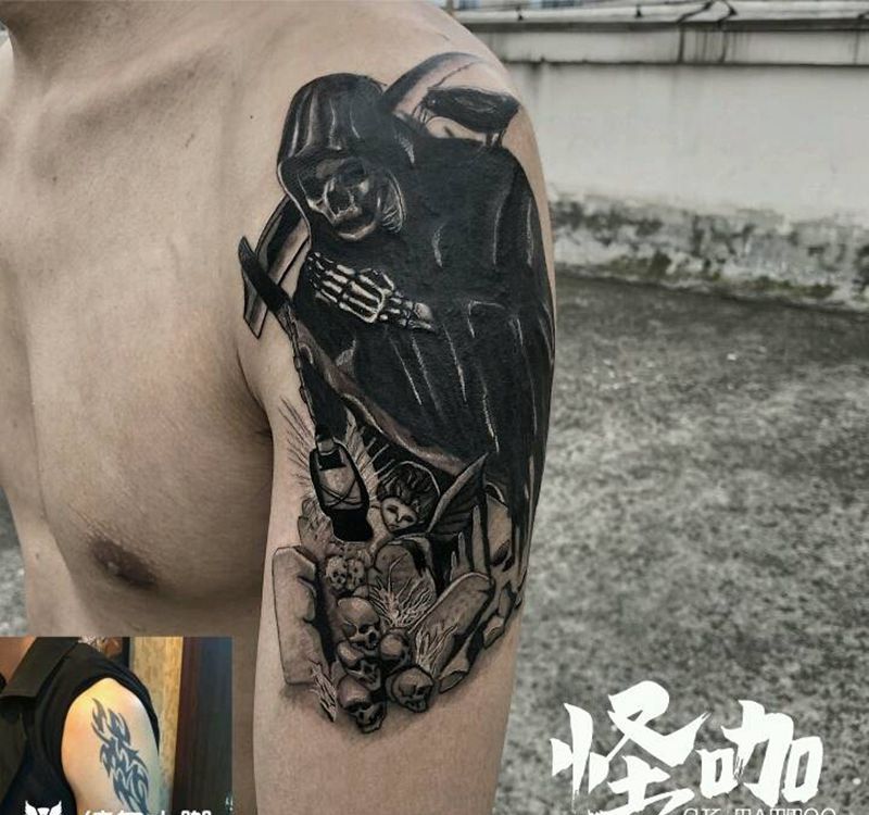 遮盖纹身图片_手臂纹身图案