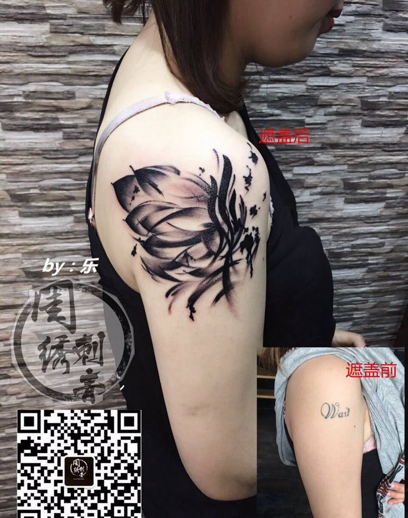 翅膀 羽毛纹身图片_成品肩部手臂欧美清新静物图腾原创纹身图案