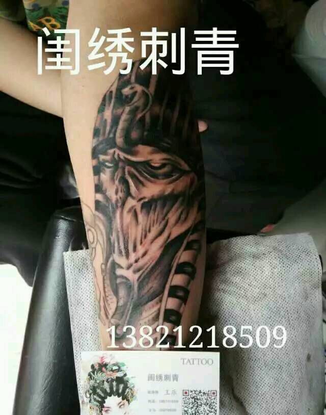 法老纹身图片_手臂手部欧美人物鬼神宗教成品纹身图案