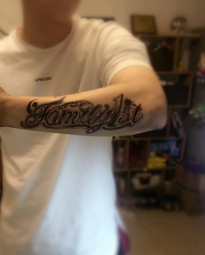 花体字纹身图片_