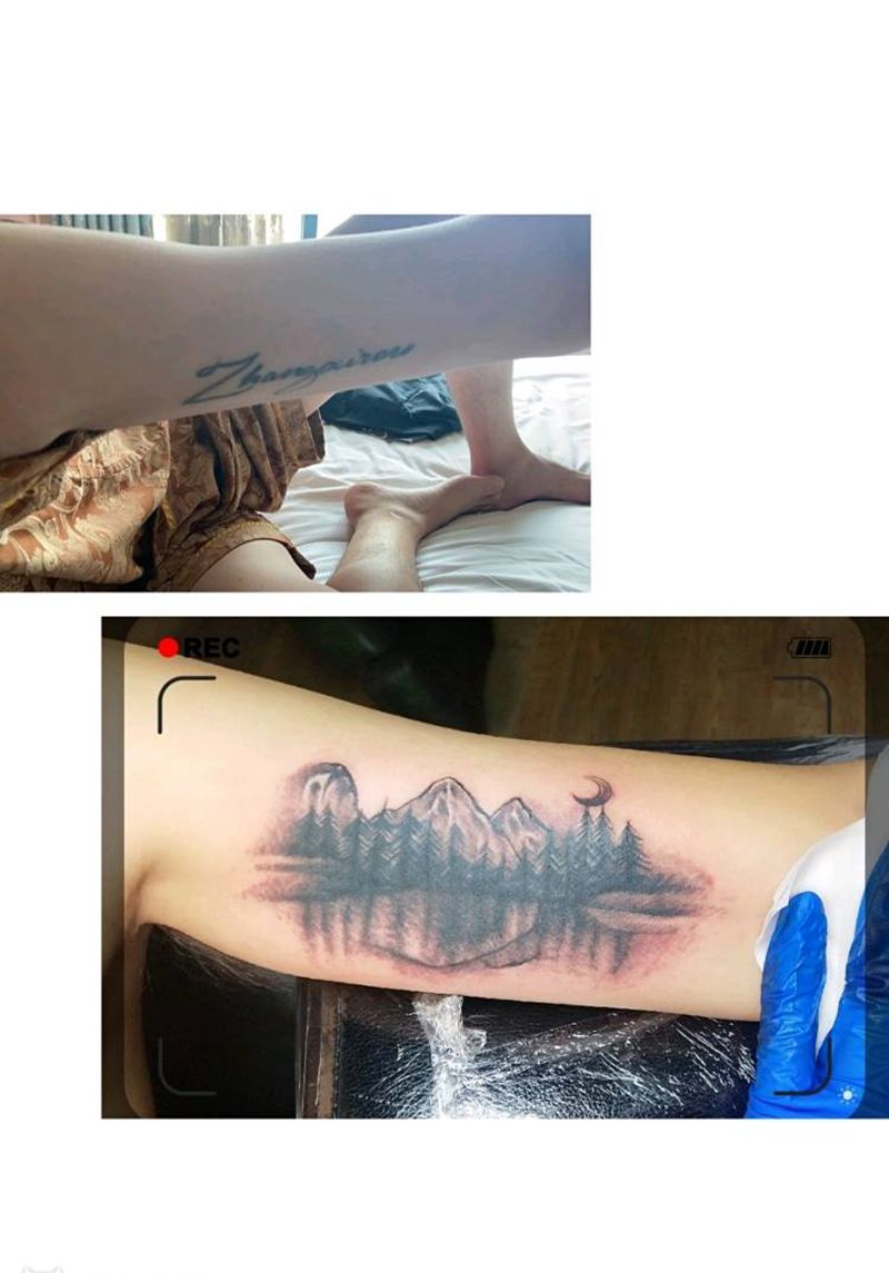 遮盖纹身图片_手臂新传统纹身图案